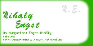 mihaly engst business card